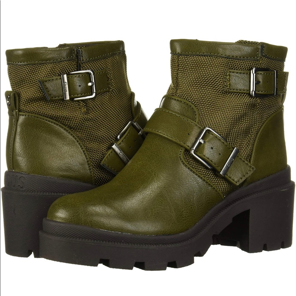 Sam Edelman Olive Green Circus Moto boot 7.5